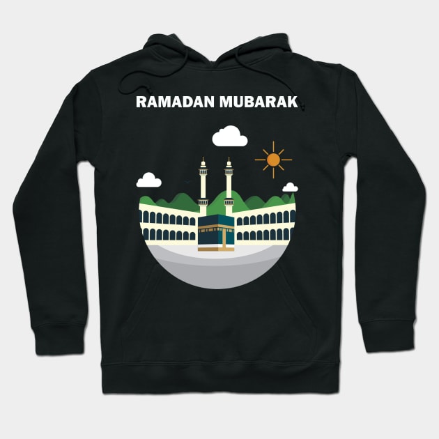 Ramadan Mubarak Ramadan Kareem The Great Mosque of Mecca al-Masjid al-Haram Gift Hoodie by Amazing Arts